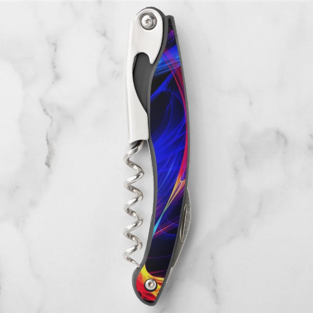 Abstract Colourful Lights Waiter's Corkscrew (Front)
