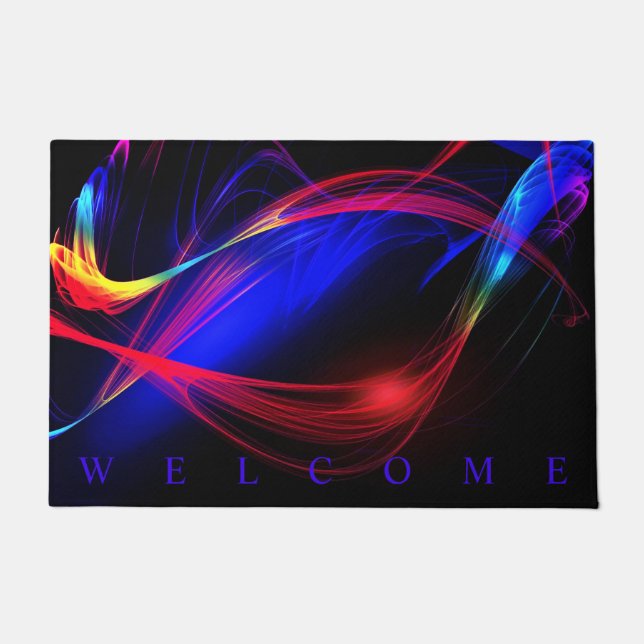 Abstract Colourful Lights - Welcome Doormat (Front)