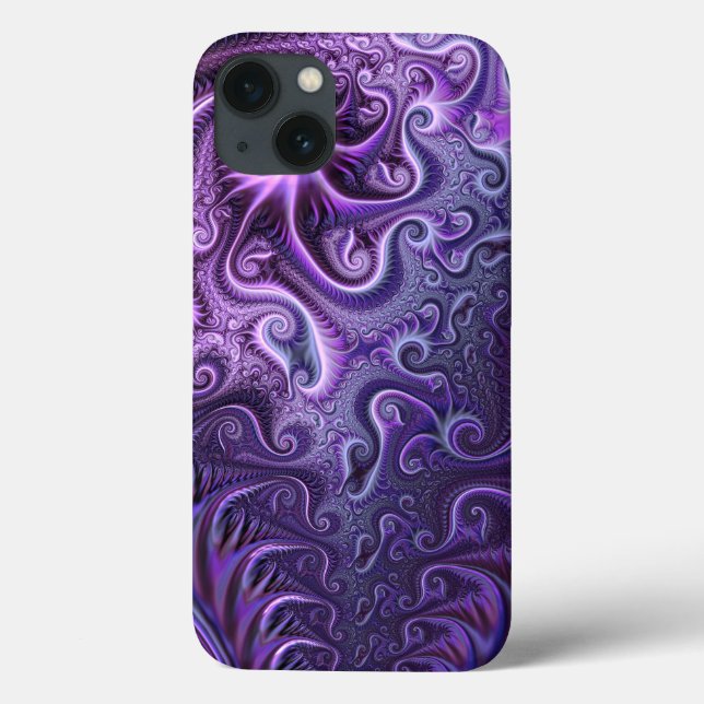 Abstract Colourful Lilac & Violet Spiral Pattern  Case-Mate iPhone Case (Back)