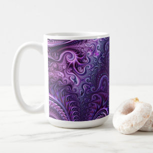 Abstract Colourful Lilac & Violet Spiral Pattern Coffee Mug