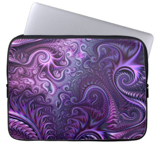Abstract Colourful Lilac & Violet Spiral Pattern Laptop Sleeve