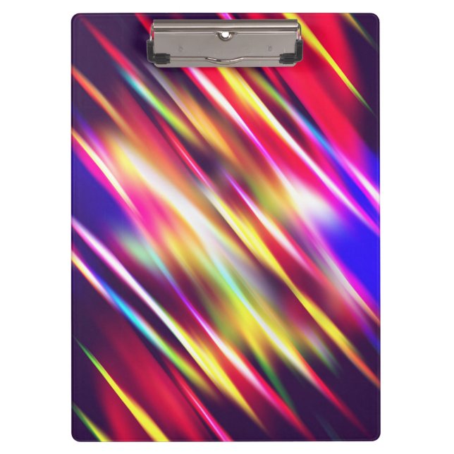 Abstract colourful lines clipboard (Front)