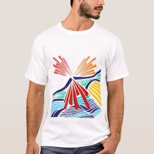 Abstract Colourful Lines Modern Geom T-Shirt