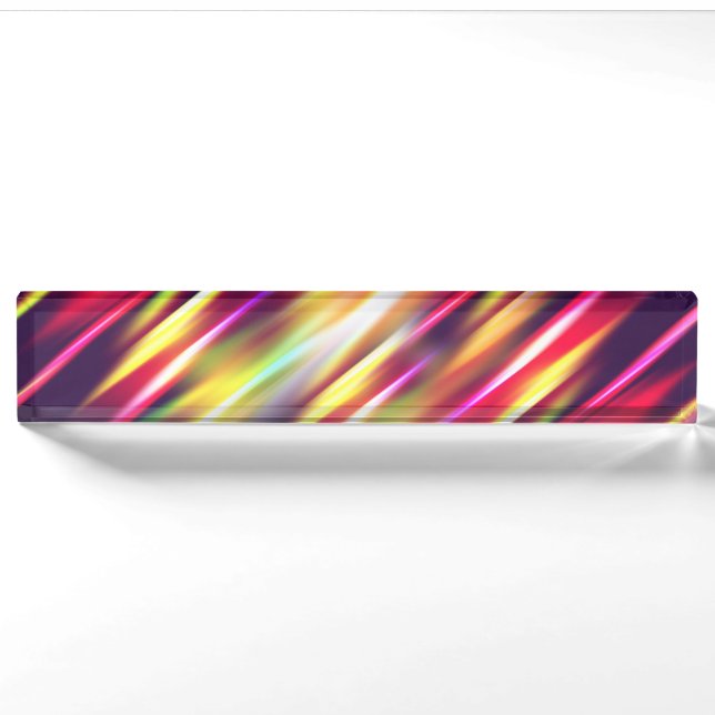 Abstract colourful lines nameplate (Front)