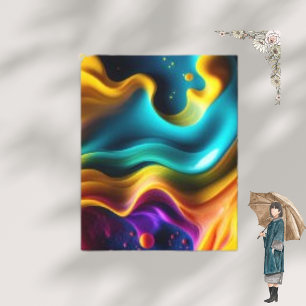 Abstract Colourful Liquid Background Canvas Print