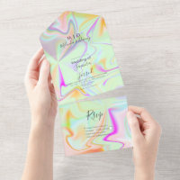 Abstract Colourful Liquid Wedding