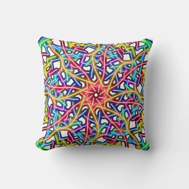 Abstract Colourful Mandala Cushion (Front)