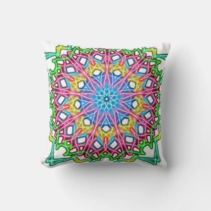 Abstract Colourful Mandala Cushion