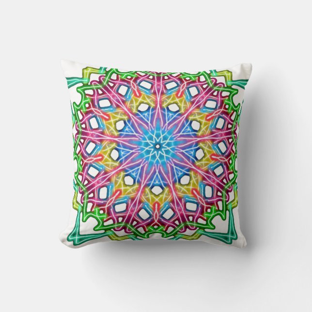 Abstract Colourful Mandala Cushion (Front)