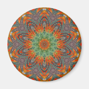 abstract   colourful  mandala magnet