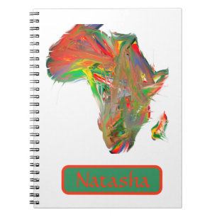 Abstract colourful Map of Africa  Notebook