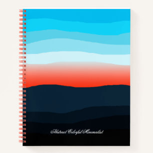 Abstract Colourful Minimalist Spiral Notebook