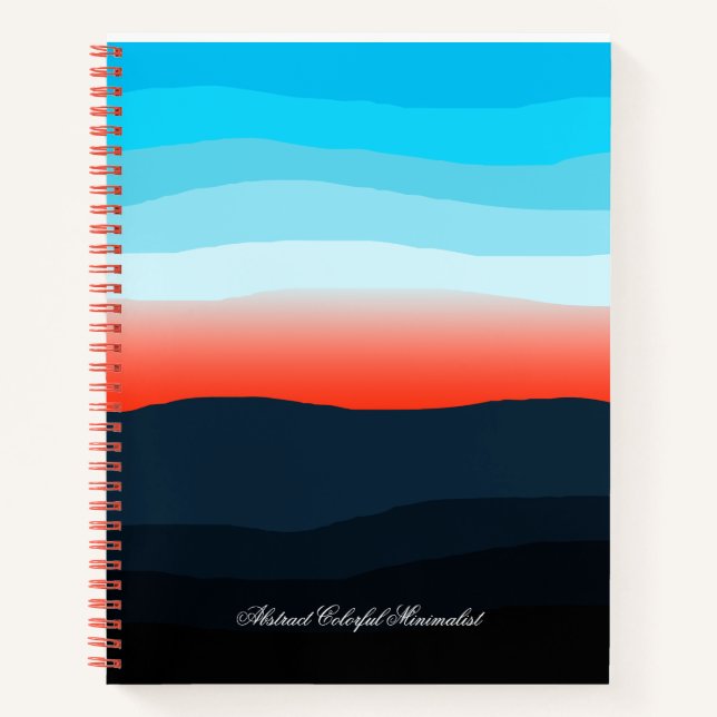Abstract Colourful Minimalist Spiral Notebook (Front)