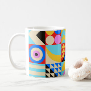 Abstract Colourful Modern Geometric Editable Mug