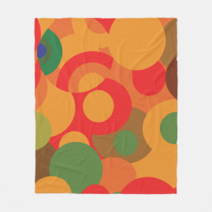 Abstract colourful modern geometric pattern fleece blanket