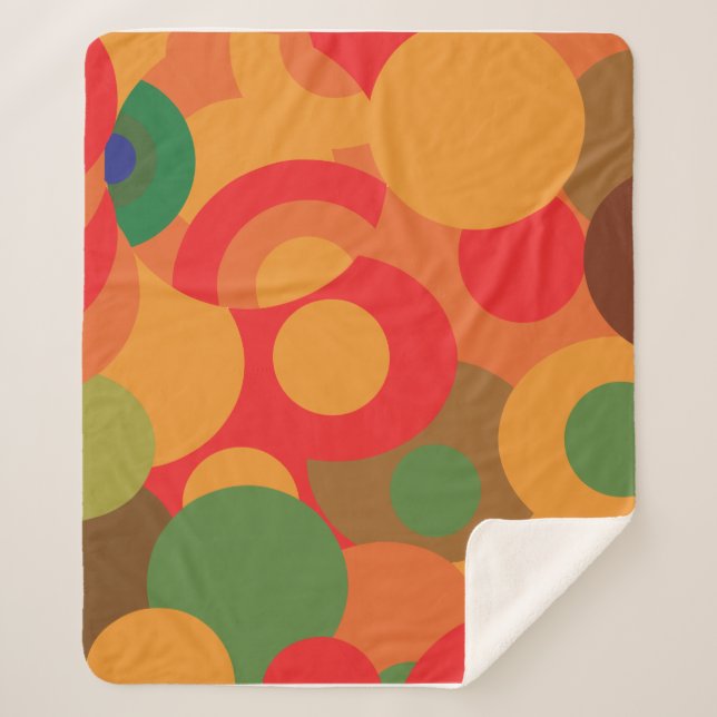 Abstract colourful modern geometric pattern sherpa blanket (Front)