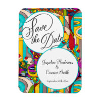 Abstract colourful modern Save the Date