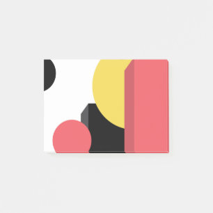 Abstract, colourful, modern, simple, vibrant desig post-it notes
