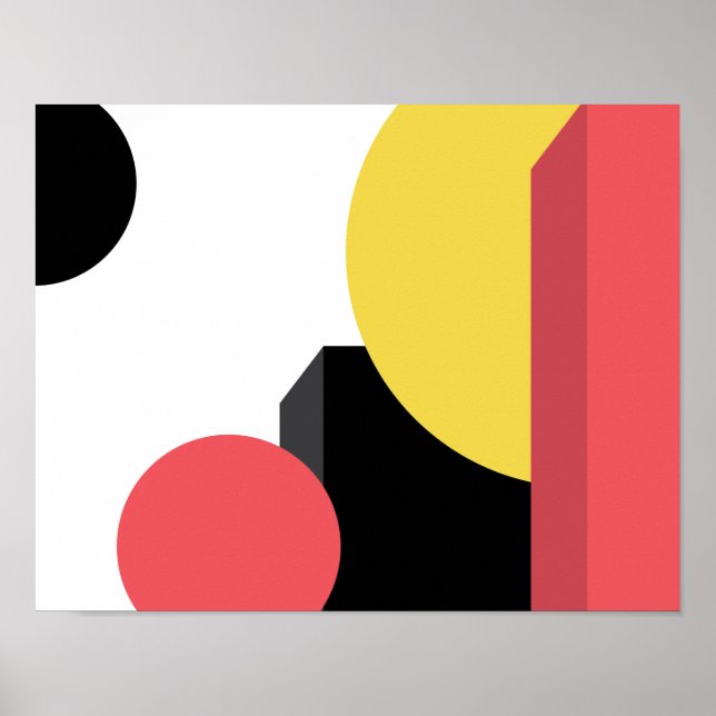 Abstract, colourful, modern, simple, vibrant desig poster (Front)