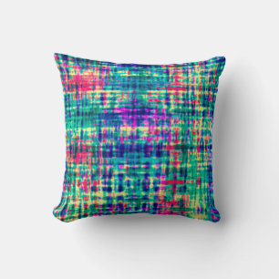 Abstract Colourful Modern Tie Dye Pattern Cushion