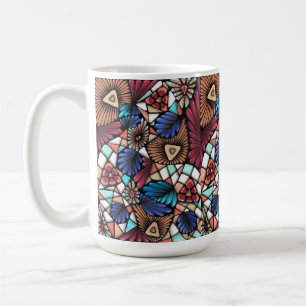 Abstract Colourful Mosaic Pattern Ceramic Coffee M Mug