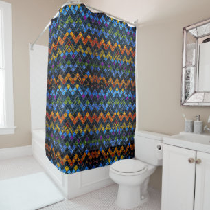 Abstract Colourful Mosaic Stained Glass #6 Shower Curtain