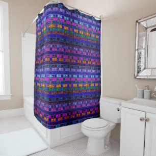 Abstract Colourful Mosaic Stained Glass #8 Shower Curtain