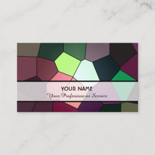 Abstract colourful mosaic tiles pattern business card