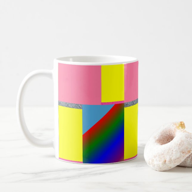 Abstract Colourful Mug (With Donut)