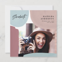 Abstract colourful multi photo graduation party