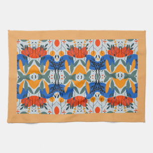 Abstract Colourful Nature Tea Towel