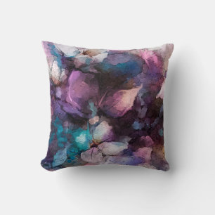 Abstract colourful oil, acrylic painting of spring cushion