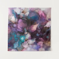 Abstract colourful oil, acrylic painting of spring