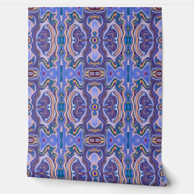 Abstract Colourful Paint Liquid Pattern Wallpaper (Unrolling)
