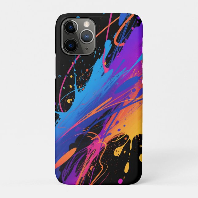 Abstract Colourful Paint Splatter Background Case-Mate iPhone Case (Back)