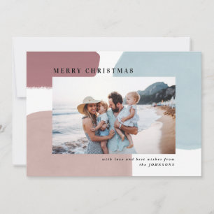 Abstract colourful painted holiday photo announcement