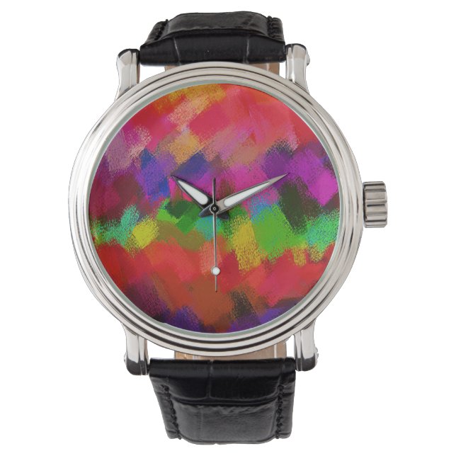 Abstract Colourful Painting #3 Watch (Front)