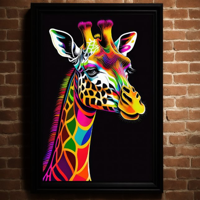 Abstract Colourful Painting of a Giraffe 2:3 Poste Poster (Creator Uploaded)