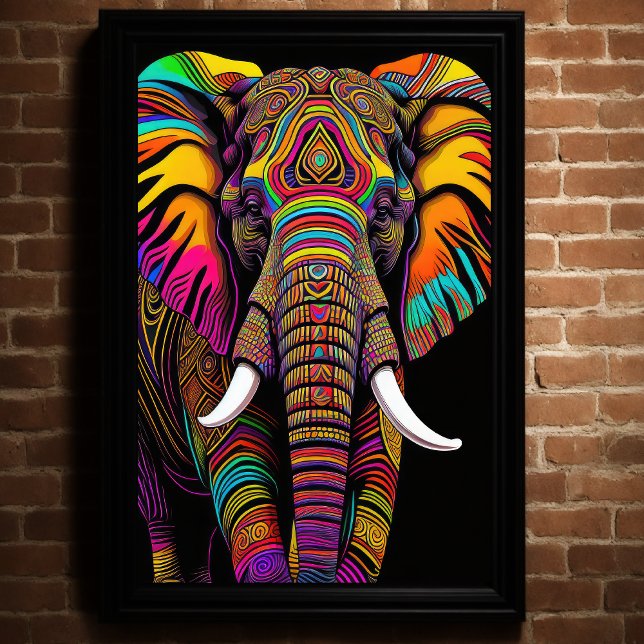 Abstract Colourful Painting of an Elephant 2:3 Poster (Creator Uploaded)
