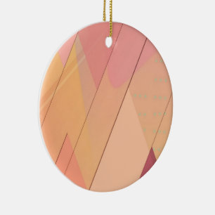 Abstract colourful pattern ceramic tree decoration