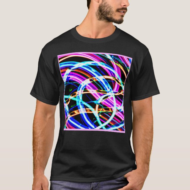 Abstract Colourful Pattern Neon Design T-Shirt (Front)