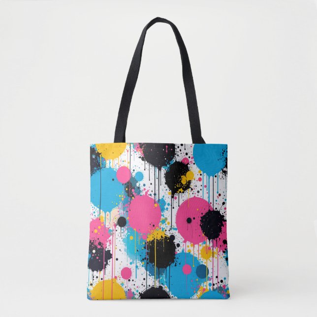 Abstract colourful pattern tote bag (Front)