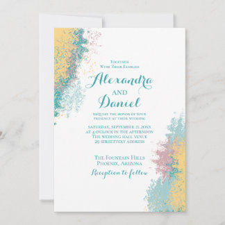 Abstract colourful pattern. Wedding Invitation