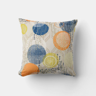 Abstract colourful polka dot  cushion