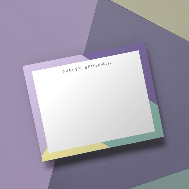 Abstract Colourful Purple Green Yellow Pattern Card (Creator Uploaded)