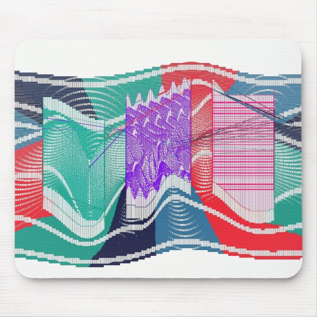 Abstract Colourful Quantum Angular Momentum Field  Mouse Pad (Front)