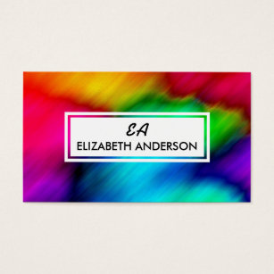 tie dye business cards