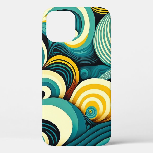 Abstract Colourful Retro 70s Hippie Waves Artwork  Case-Mate iPhone Case (Back)