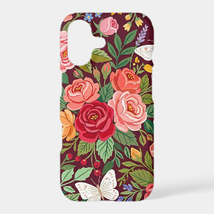 Abstract Colourful Roses Butterflies iPhone Cases