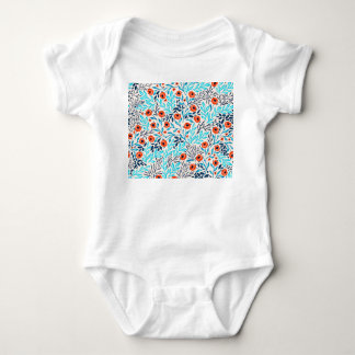 Abstract Colourful Roses: Vintage Floral Baby Bodysuit